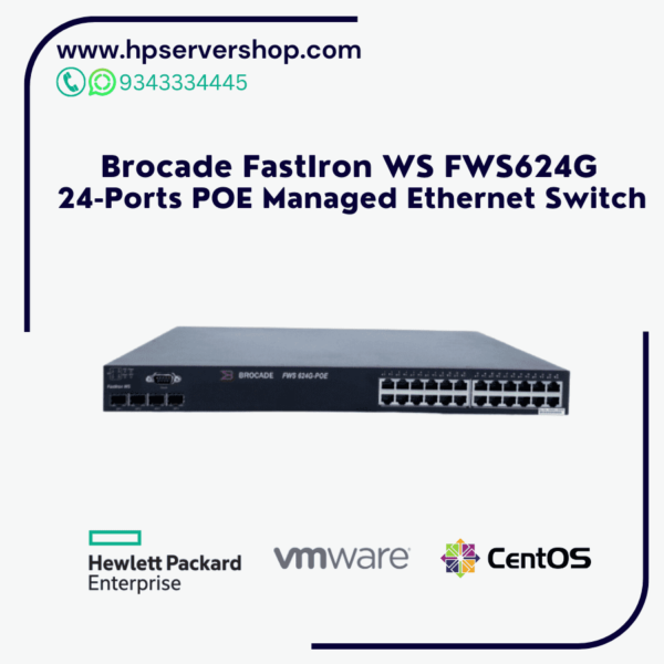 Brocade FastIron WS FWS624G 24-Ports POE Managed Ethernet Switch