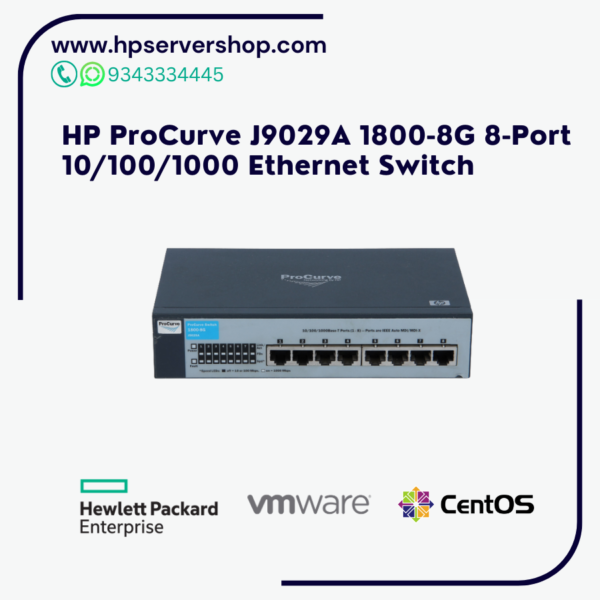 HP ProCurve J9029A 1800 8G 8 Port 10/100/1000 Ethernet Switch